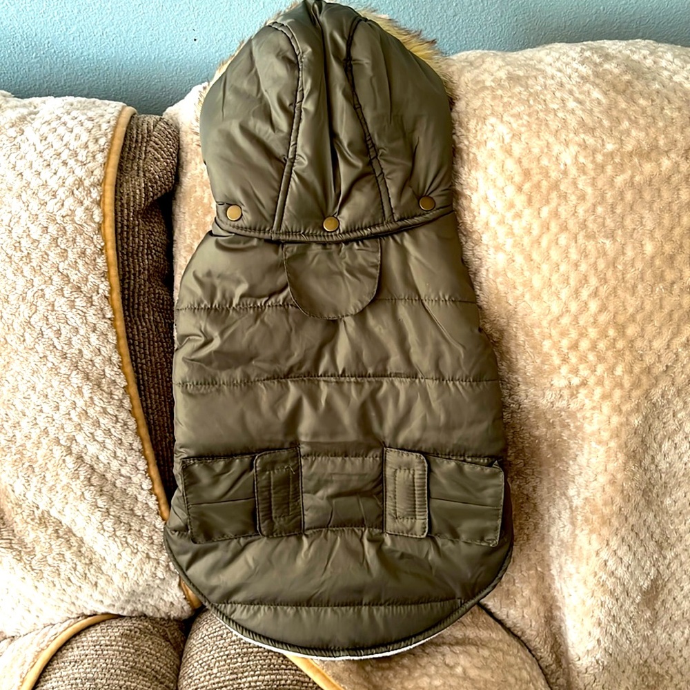 Frisco Mid-Heavyweight Portland Insulated Dog Coat Olive NWT MEDIUM